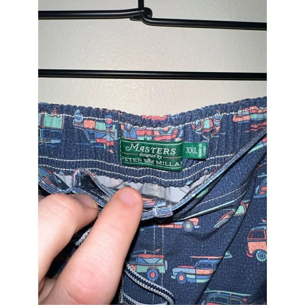 RARE Masters X Peter Millar Men's Swim Trunks 2XL Beach Cars